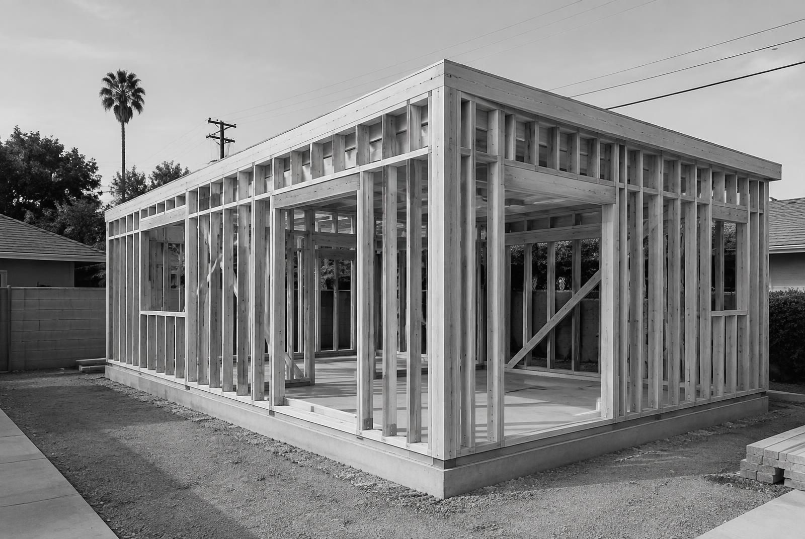 ADU framing on a concrete slab foundation